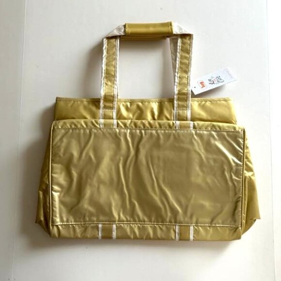 Lug Rover X-Large Carry-All Tote Metallic Gold with North Star Cream Interior - Picture 14 of 15